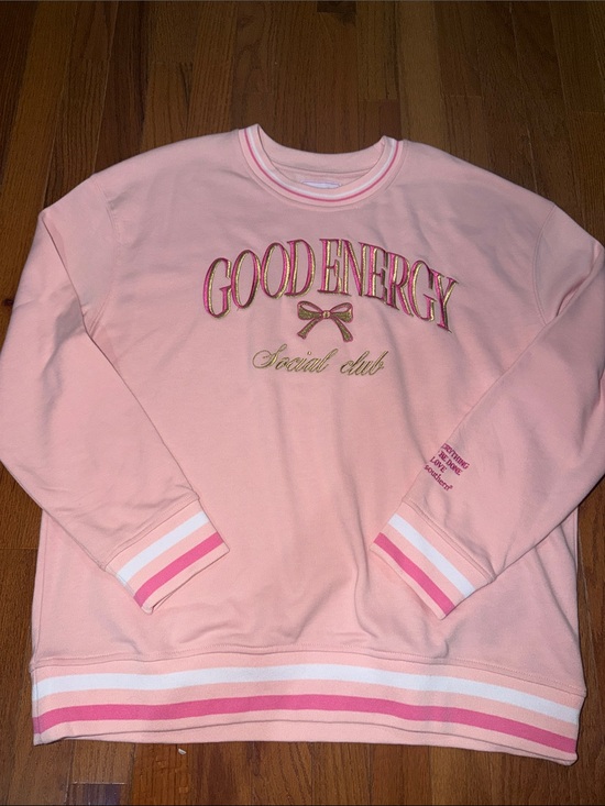 Simply Southern Tops - Good Energy Pink Crewneck Sweatshirt Never worn!